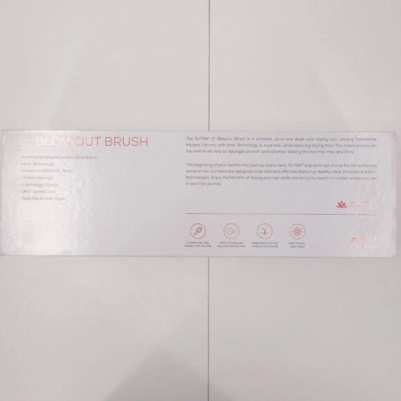 Sutra Blowout Brush 2" Tourmaline Oval Volume Hair Dryer Ceramic Ionic Pink - Picture 3 of 14